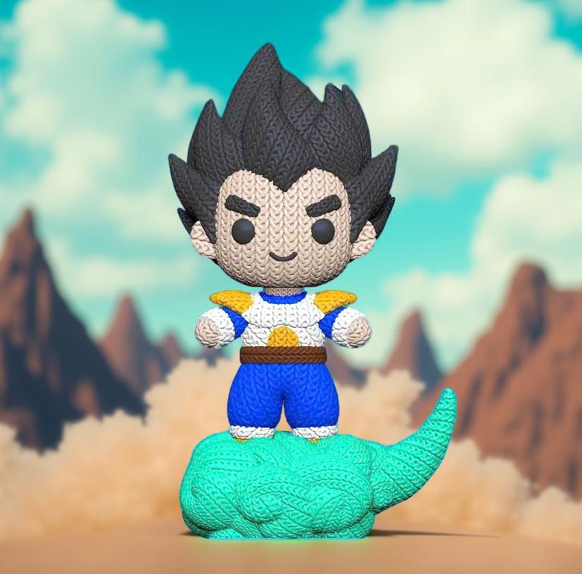 Vegeta Knitted Figure